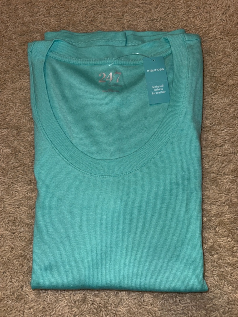 Maurices Teal Sleeveless Scoop Neck Tank
